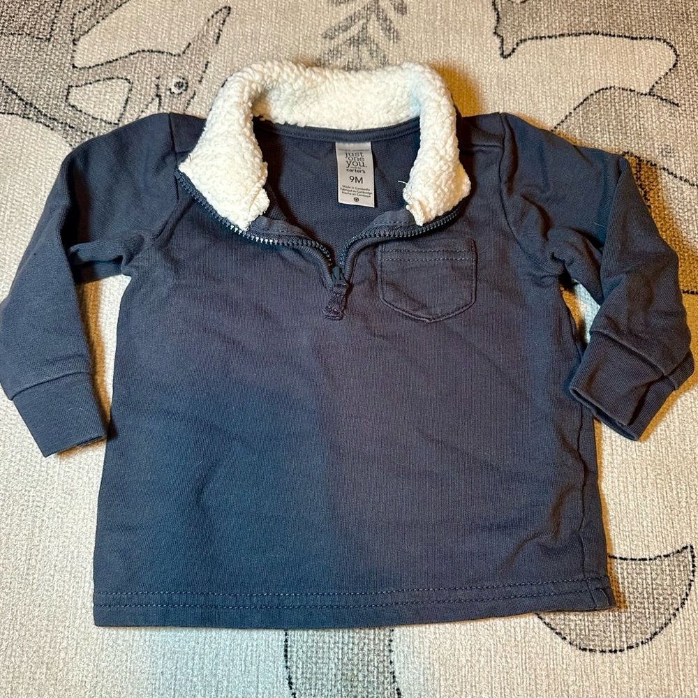 Carters Cozy Navy Kids Pullover